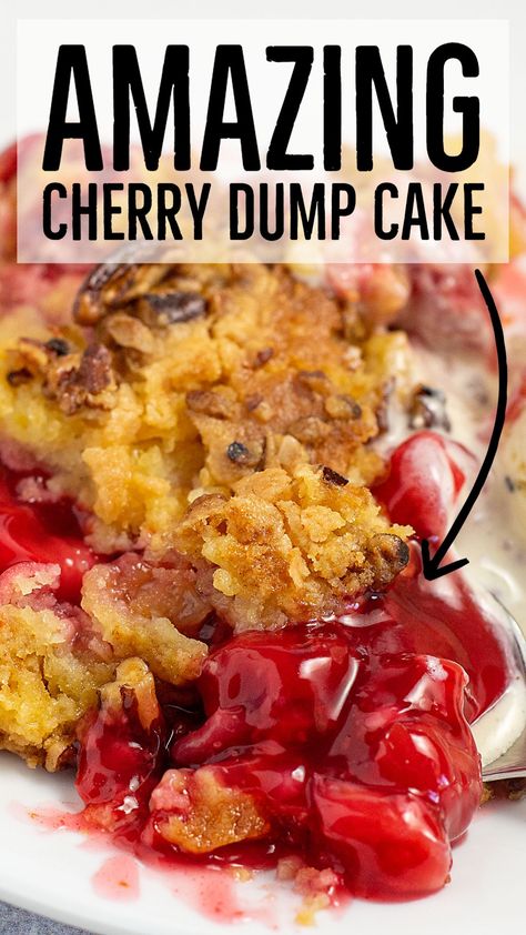 Best Cherry Dump Cake Recipes, Cherry Filling Recipes Easy, Dump Cherry Cake, Cherry Dump Cake Recipes Pioneer Woman, Dump Cake Cherry Pie Filling, Dump Cakes Recipes Easy Cherry, Cherry Pie Filling Dump Cake Recipe, Cherry Pie Dump Cake Recipes, Cherry Dump Cobbler