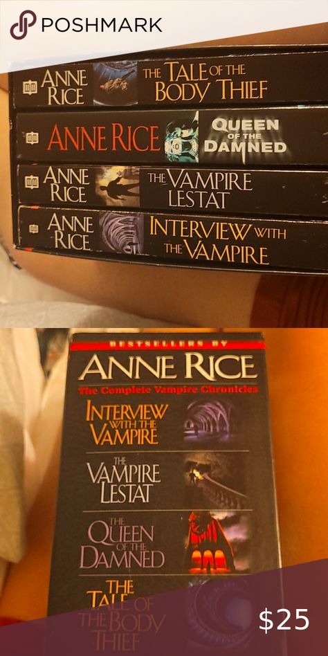 Ann Rice Book Set Ann Rice Books, Lestat Queen Of The Damned, Ann Rice, The Vampire Lestat, Vampire Lestat, Queen Of The Damned, Vampire Chronicles, Anne Rice, Interview With The Vampire