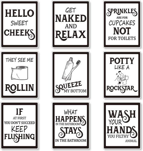 Baie Vintage, Bathroom Decor Pictures, Bathroom Quotes Funny, Bathroom Wall Decor Art, Bathroom Quotes, Bathroom Posters, Retro Kunst, Retro Bathrooms, Funny Bathroom Decor