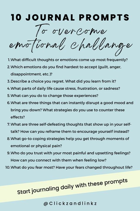 Are you emotionally overwhelmed ?
 Don't worry, I got you ! 
Here are some journal prompts to ask your self if you are emotionally distressed. Answer these questions in your daily journal to find clarity and overcome any emotional challenges that you face in your life. 
Journaling daily is a great way to organize your thoughts. Start now, it's never too late !! Journal Prompts For Frustration, Emotional Availability Prompts, Victim Mentality Journal Prompts, Vulnerability Journal Prompts, Journal Prompts After Being Cheated On, Anxiously Attached Journal Prompts, Journal Prompts For Emotional Awareness, Daily Journal Prompts For Mental Health, Mental Health Journal Prompts