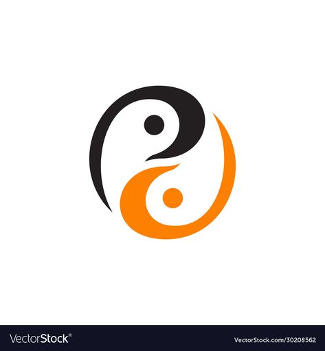 Yin Yang Logo Design, Ly Logo, Yin Yang Logo, Circle Logos Inspiration, Icon Logo Design, Circle Icon, Yin Yang Designs, Illustration Template, Circle Template