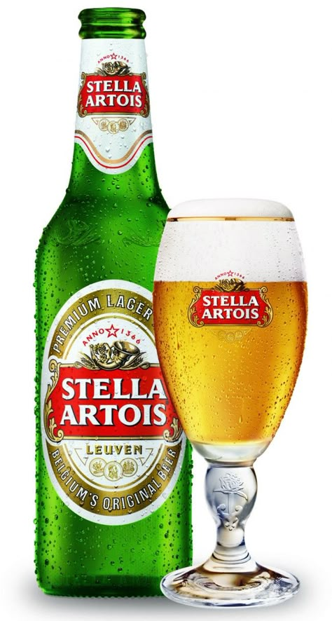 Stella Artois Logo, Stella Artois Beer, Popular Beers, Beer Pictures, Happy Hour Drinks, Gals Photos, Black Background Photography, Bff Quotes Funny, Stella Artois