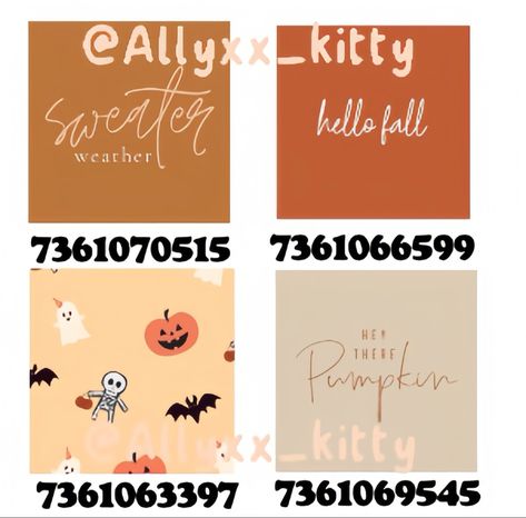 Bloxburg codes Bloxburg Mail Decal Codes, Bloxburg Cozy Fall Outfit Codes, Fall Image Id Bloxburg, Aesthetic Berry Avenue Decal Codes, Bloxburg Halloween Painting Codes, Bloxburg Farm Decal Codes, Fall Berry Avenue Codes Pictures, Bloxburg Fall Entryway, Fall Picture Codes Bloxburg