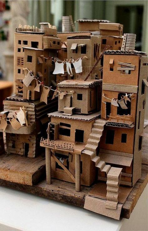 Building Crafts, Cardboard Model, Kraf Kertas, Homemade Tables, Cardboard Sculpture, Seni Dan Kraf, Classroom Furniture, Diy Classroom, Cardboard Art