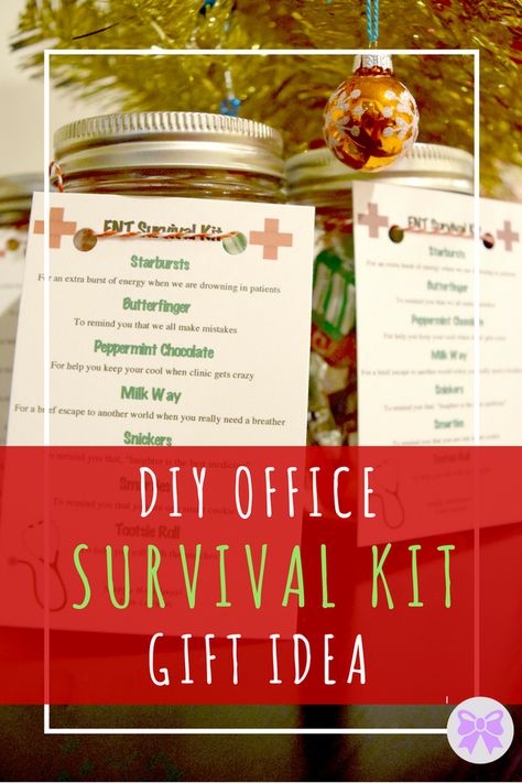 DIT Office Survival Kit Gift Idea -- Preppy & Periwinkle Emergency Candy Kit Gift Ideas, Coworker Survival Kit Ideas, Lifesaver Gift Ideas, Office Emergency Kit Gift Ideas, Work Survival Kit Ideas Fun, Christmas Survival Kit Gift, Employee Survival Kit Ideas, Coworker Survival Kit, Retail Survival Kit Ideas