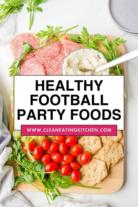 Ditch the greasy snacks and serve up some delicious and nutritious football party food! Check out these easy and healthy recipes perfect for game day. From guilt-free snacks to crowd-pleasing appetizers, these healthy recipes will be a touchdown at your next game day party! Get inspired and start cooking now! Healthy Football Party Food, Healthy Game Day Snacks, Clean Eating Appetizers, Clean Eating Diet Recipes, Healthy Football, Football Party Foods, Real Food Diet, Healthy Finger Foods, Easy And Healthy Recipes