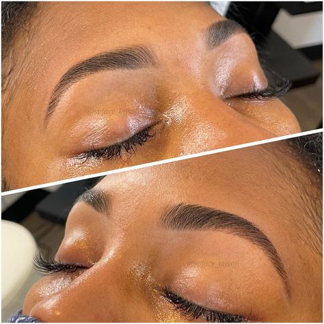 Eyebrow Shaping Black Women, Brow Lamination Black Women, Arched Eyebrows Black Women, Micro Bladed Eyebrows, December Reset, Eyebrows Black Women, Soft Arch Eyebrows, High Arched Eyebrows, Laminated Eyebrows