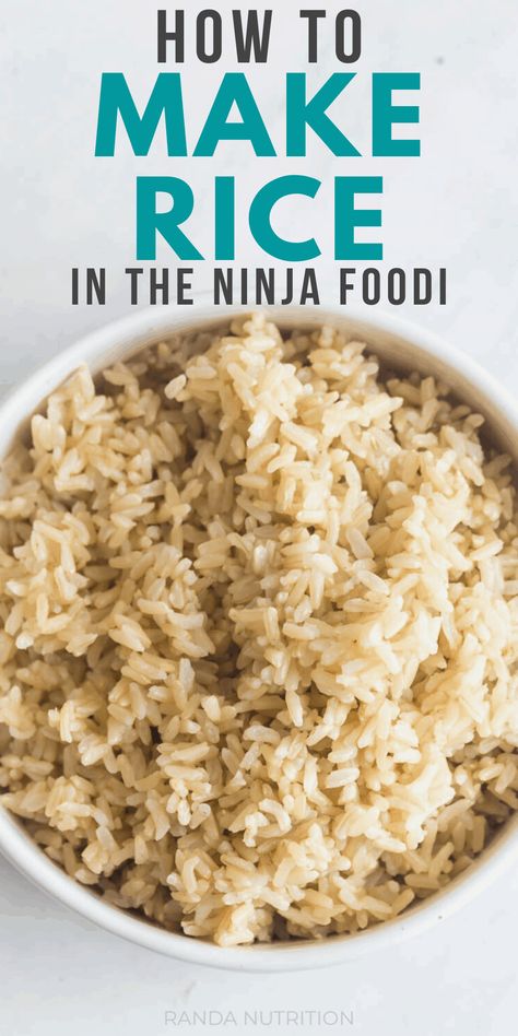 If you're wondering how to cook brown rice in the Ninja Foodi or Instant Pot, this pressure cooker tutorial is just for you. Includes jasmine rice, white rice, and wild rice instructions. #ninjafoodi #brownrice Brown Rice In Ninja Foodi, Rice Ninja Foodi, Cook Brown Rice, Beef Snacks, Ninja Foodie Recipes, Ninja Cooking System Recipes, Ninja Cooking System, Recipe Art, Ninja Foodi Recipes