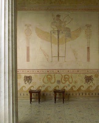 villa-kerylos Villa Kerylos, Classical Interior Design, Greece Design, Greek Decor, Interior Murals, Roman Villa, Classical Interior, Greek Villas, Neoclassical Interior