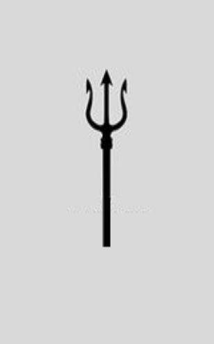 Simple Trident Tattoo, Trident Wallpaper, Simple Trishul Tattoo Designs, Chakras Tattoo, Small Cute Tattoos, Tattoo Side, Trident Tattoo, Poseidon Tattoo, Tatuagem Masculina Pequena