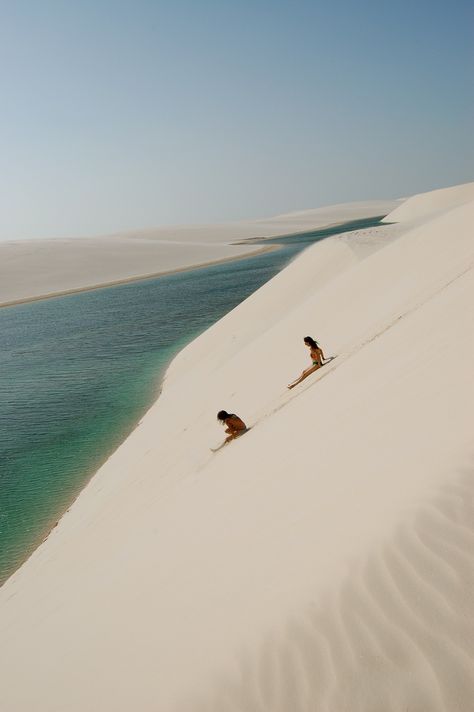 Lencois Maranhenses National Park, Brazil Amazing Places On Earth, Cap Ferret, Sand Dunes, White Sand, Pretty Places, The Sand, Dream Vacations, Travel Dreams, Wonders Of The World