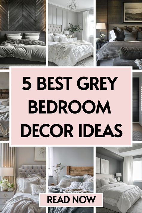 💡 Refresh your bedroom design with our professional tips on incorporating grey bedroom furniture. Whether you're updating your main suite or guest room, our article has the inspiration you need. Tap to discover more and start your transformation! 🖌️🛋️ Gray Headboard Bedroom Decor, Grey Bedroom Decor Ideas, Grey Curtains Bedroom, Grey Headboard Bedroom Ideas Decor, Grey Headboard Bedroom, Grey Bedroom Colors, Grey Bedroom Set, Dark Gray Bedroom, Winter Bedroom Decor