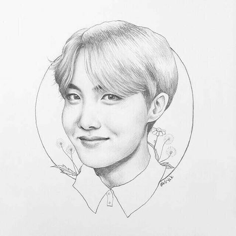 BTS J-HOPE JEON HOSEOK fanart art Believe In, Sketches Of Love, Only Believe, Face Pictures, Kpop Drawings, 인물 드로잉, Doodle Illustration, Sketch Inspiration, Bts Drawings