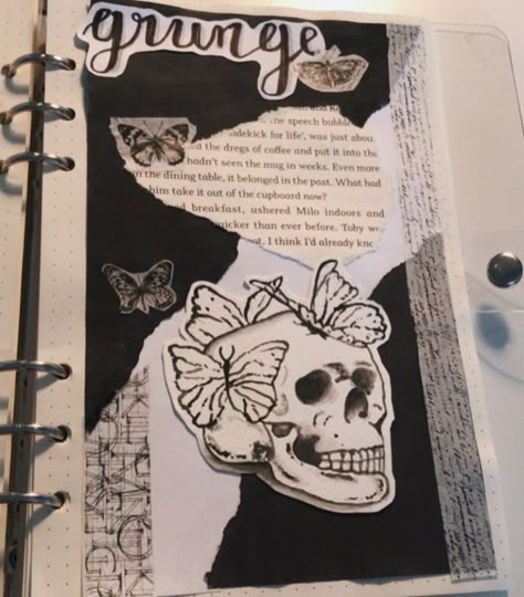 Goth Journal Aesthetic, Journaling Dark Aesthetic, Sketch Journal Aesthetic, Grunge Sketchbook Cover, Grunge Notebook Cover, Grunge Journal Cover, Scetches Notebook Aesthetic, Journal Ideas Grunge, Grunge Journal Aesthetic