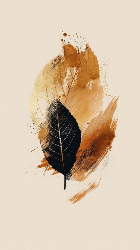 Minimal Fall Background, Abstract Leaf Painting, Iphone Background Autumn, Abstract Autumn Painting, Fall Leaves Background Aesthetic, Autumn Abstract Wallpaper, Wallpaper Leaf, Leafs Wallpapers Autumn, Autumn Abstract