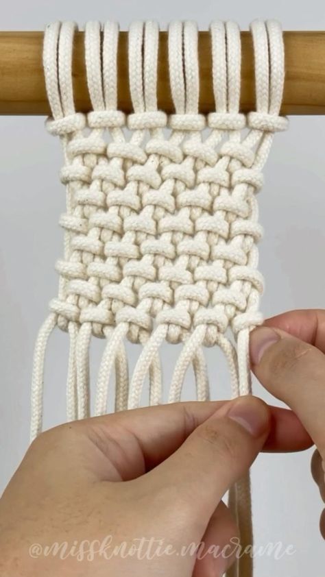 Macrame Bag pattern for beginners 🙌🏻 | Macrame patterns tutorials, Macrame knots pattern, Macrame patterns Macrame Pdf Free Pattern, Types Of Knots Macrame, Basic Macrame Knots Step By Step Video, Flat Macrame Knot, Macreme Basic Designs, Simpul Makrame, Pola Macrame, Macrame Wall Hanging Tutorial, Macrame Plant Hanger Tutorial