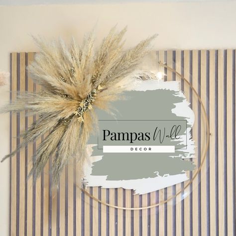 Mirror Corner Decor, Pampas Sign, Pampas Mirror, Pampas Wall Decor, Pampas Grass Wall, Bohemian Nails, Wall Cloud, Mirror Display, Flower Mirror