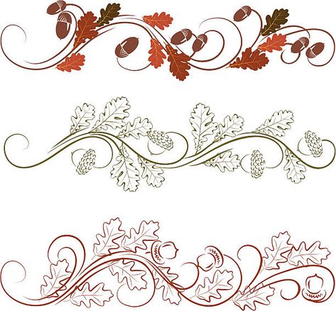 Oak Leaf Tattoos, Tree Branch Tattoo, Branch Tattoo, Ornament Vector, Ornament Drawing, Leaf Stencil, Design Fonts, Leaf Ornament, Wall Murals Painted