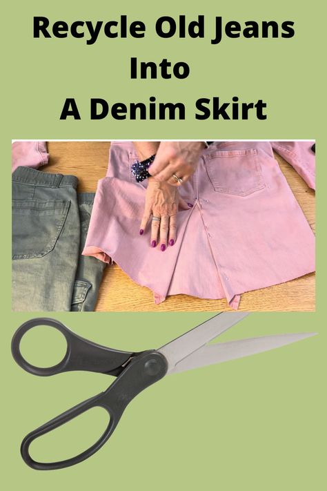 Take your old jeans and recycle them into a denim skrit. Sewing Techniques, Upcycling, Jeans Into A Skirt, Fun Denim, Diy Skirt, Upcycle Jeans, Sewing Skirts, Old Jeans, A Skirt