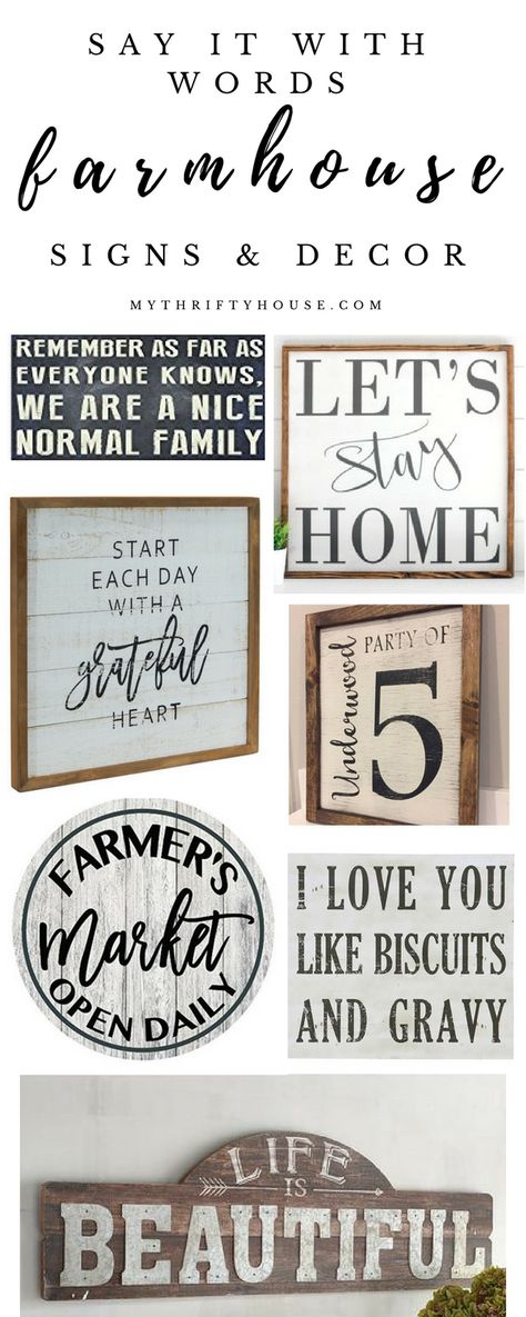 Say it with words with farmhouse signs and decor Kitchen Sign Diy, Farmhouse Signs Diy, Farmhouse Kitchen Signs, Farmhouse Living Room Furniture, Signs Diy, Interior Minimalista, Traditional Interior Design, Word Signs, Home Decor Signs