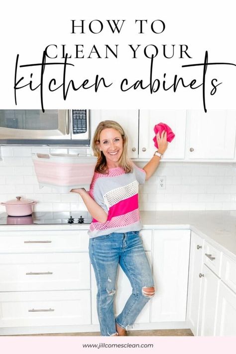 How to Clean Your Kitchen Cabinets without Harsh Chemicals Wood Cabinet Cleaner, How To Clean Kitchen Cabinets, Clean Cabinets, Deep Clean Kitchen, How To Clean Kitchen, Kitchen Cleaning Tips, Cabinet Cleaner, Kraftmaid Kitchens, Inside Kitchen Cabinets