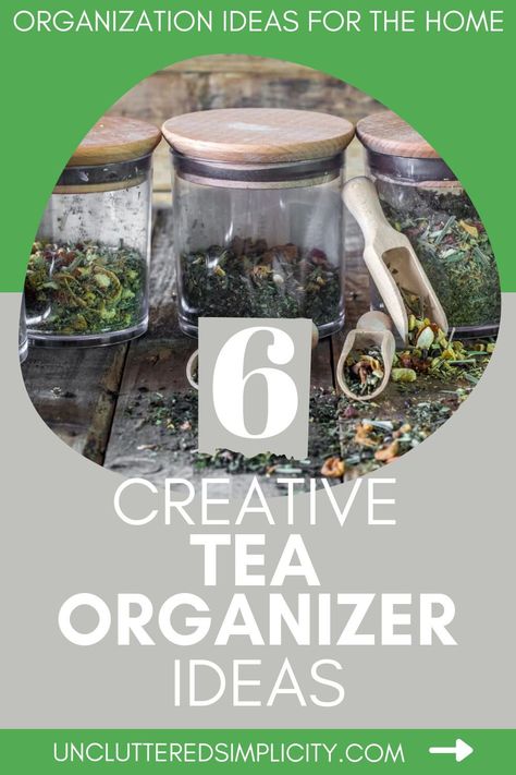 Want to be inspired with some organization ideas for your home? Check out these creative tea organizer ideas! Herbal Tea Display Ideas, Loose Leaf Tea Storage Organizing, Tea Area Ideas, Loose Leaf Tea Organization, Tea Accessories Ideas, Tea Organization Diy, Loose Tea Organization, Tea Display Ideas, Tea Organization Ideas