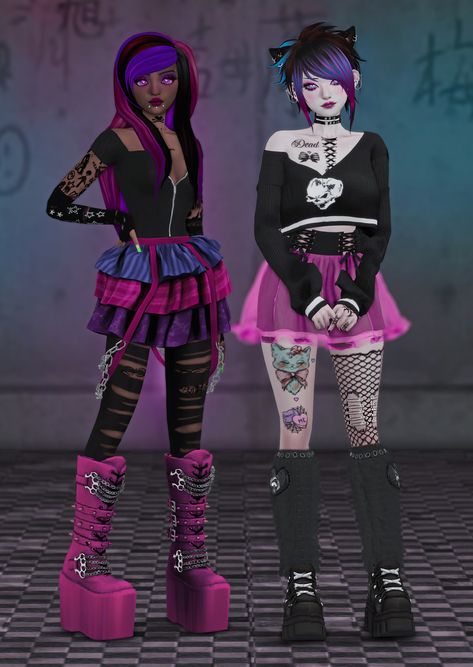 Scene Skirt, The Sims Mods, Sims 4 Game Mods, Sims 4 Cc Folder, Scene Outfits, Sims 4 Characters, Cc Folder, Scene Kids, Sims 4 Cc Packs