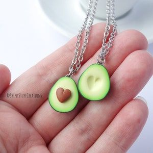 Heart Avocado Friendship Necklace Set of 2 Funny Bff Best | Etsy Besties Gift Ideas, Avocado Jewelry, Bff Jewelry, Friendship Necklace, Bff Necklaces, Friend Jewelry, Friendship Jewelry, Heart Shaped Necklace, Friendship Necklaces