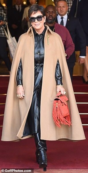 Cape Outfits For Women, Kris Kardashian, Corey Gamble, Fashion Cape, Women Cape, Cape Outfit, Cape Fashion, Cape Cloak, Coat Women Fashion