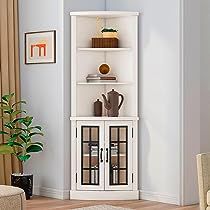 Tall Corner Cabinet, Freestanding Bookcase, Buffet Cabinets, Corner Display Cabinet, Cabinet For Living Room, Corner Storage Cabinet, Bookcase With Glass Doors, Corner Display, Open Bookshelves