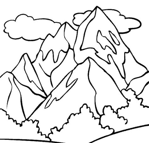 mountain-top-coloring-page Gunung Everest, Monte Everest, Mountain Images, Mountain Pictures, Mountain Drawing, Spring Coloring Pages, Bible Crafts For Kids, Image Nature, Online Coloring Pages