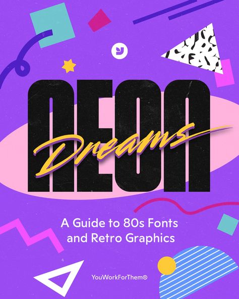 🌟 New Blog Post Alert! Jump right into the vibrant world of 80s design with our latest blog post, “Neon Dreams: A Guide to 80s Fonts and Retro Graphics.” Explore the era’s iconic typography, bold aesthetics, and the lasting influence on today’s design trends. Perfect for adding a touch of nostalgia to your projects! 👉 Check out more here: http://ywft.us/neondreams 80s Design Graphic, 1980s Typography, 80s Logo Design, Iconic Typography, 80s Typography, 80s Fonts, 80s Graphic Design, Typography Trends, Neon Font