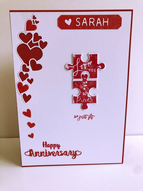 Happy Anniversary Homemade Cards, Happy Anniversary To My Husband, Cards For Husband, Happy Anniversary Messages, Anniversary Cards For Couple, Cardstock Cards, Clay Model, Anniversary Cards Handmade, Anniversary Cards For Husband