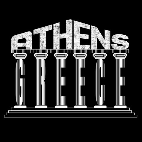 Athens Symbol, Greek Typography, Greek Typography Design, Athens Greece Map, Acropolis Of Athens Sketch, Acropolis Greece, Fly Guy, Cute Diy Room Decor, Acropolis