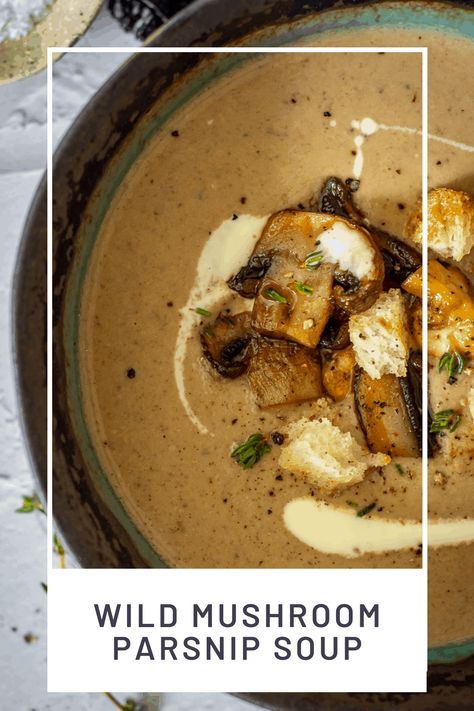 Mushroom Leek Soup, Mushrooms Soup, Wild Mushroom Soup, Porcini Mushroom, Parsnip Soup, Dried Porcini Mushrooms, Fancy Dishes, Meat Free Recipes, Wild Mushroom