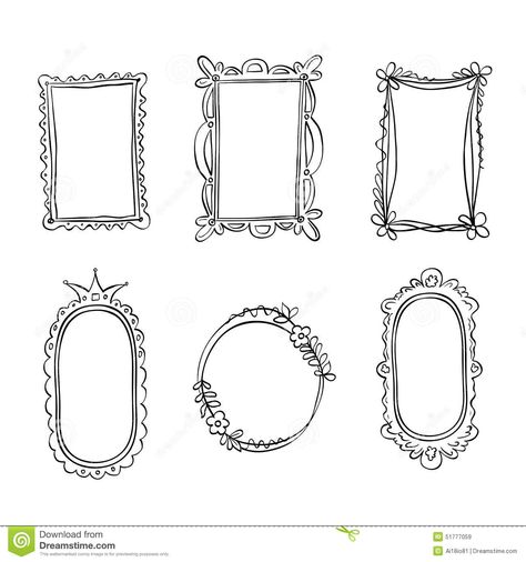 Mirror Doodles Ideas, Mirror Doodle, Mirror Sketch, Journal Reflection, Picture Frame Drawing, Mirror Tattoos, Mirror Drawings, Black Borders, Drawing Furniture