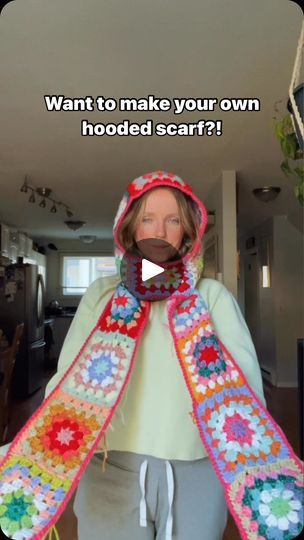 Crochet Hooded Scarf Granny Square, Granny Square Hooded Scarf Pattern, Crochet Hoodie Scarf, Granny Square Hooded Scarf, Granny Square Hood, Mr Rager, Balaclava Granny Square, Granny Square Balaclava, Balaclava Crochet