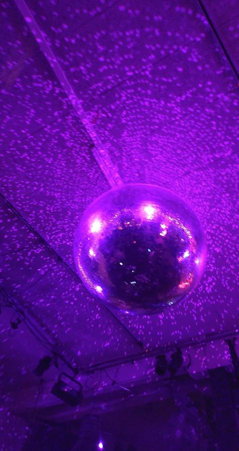 Purple Disco Ball, Ball Dancing, Purple Disco, Disco Ball Light, Ball Aesthetic, Disco Theme, 21st Party, Dream Aesthetic, Star Painting