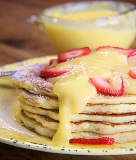 Lemon Ricotta Pancakes - My Country Table Pancakes Ideas, Fluffy Lemon Ricotta Pancakes, My Country Table, Cream Pancakes, Light And Fluffy Pancakes, Lemon Ricotta Pancakes, Ricotta Pancakes, Lemon Curd Recipe, Country Table