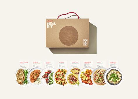 A Fresh Take on Meal Kit Packaging Helps This Brand Stand Out | Dieline - Design, Branding & Packaging Inspiration Meal Kits Packaging, Pre Prepared Meals, Food Delivery Packaging, Kit Packaging, Nutrition Website, Food Box Packaging, Meal Kits, Recipe Template, Creative Package