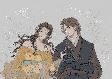 Amidala Star Wars, Star Wars Couples, Anakin And Padme, Star Wars Anakin, Star Wars Characters Pictures, Star Wars Kylo Ren, Star Wars Love, Star Wars Jokes, Star Wars Drawings