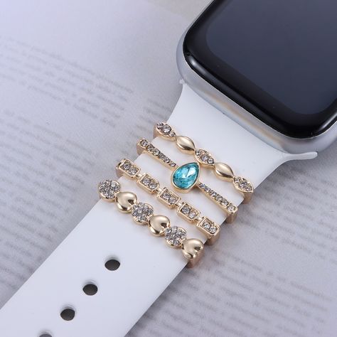 Smart Watch Belt For Women, Cite Watch Band, Aesthetic Smart Watch, Apple Watch Korean Accessories, Smart Watch For Girls Fashion, Shein Smart Watch, Apple Watch Charms, Gucci Watch Women, Elegant Watches Women