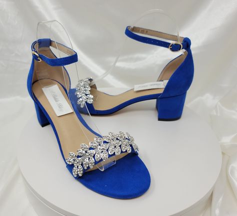 Dark Blue High Heels Wedding, Blue Shoes Prom, Royal Blue Sweet 16 Shoes, Royal Blue Sandals Heels, Royal Blue High Heels Quinceanera, Royal Blue Quince Heels, Royal Blue Quinceanera Heels, Qencenera Ideas Blue, Sweet 16 Shoes Heels