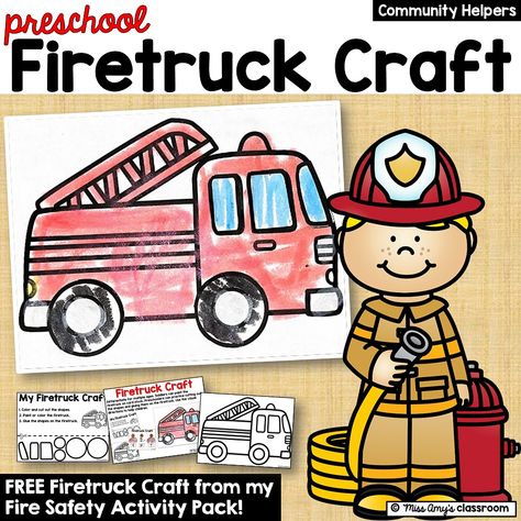 FREE Firetruck Craft!! 🚒 Grab it now for Fire Safety Month! 🧯#preschool #firesafety #firetruck #freeprintable #preschoolprintables 🔥 https://preschoolplay.online/freebies Firetruck Activity, Preschool Center Signs, Fire Truck Craft, Preschool Freebies, Fire Safety Activities, Safety Crafts, Fire Safety Week, Classroom Preschool, Community Helpers Preschool