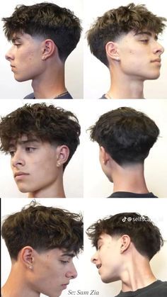 #hair #hairstyle #fashion #haircut #instagram #fadecut #fade #MensHairCut2024 Guy Fluffy Hairstyles, Full Fade Haircut Men, Short Curly Haircuts For Round Faces Men, Shaggy Top Short Sides Men, Textures Fringe Men, Taperfade Men Curly Hair, Low Taper Fade Asian, Low Cut Taper Fade, Sam Zia Haircut