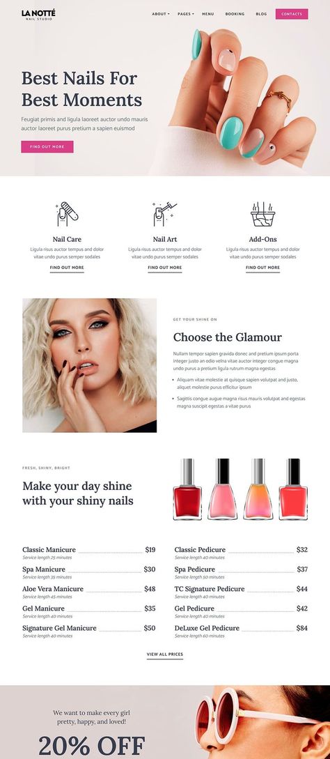 Nail Site Design, Beauty Parlour Website Design, Nails Layout Design, Nail Salon Website Design Inspiration, Nail Art Banner Design, Web Design Nails, Nail Salon Website Design, Nail Beauty Salon Design, Nail Website Design Inspiration