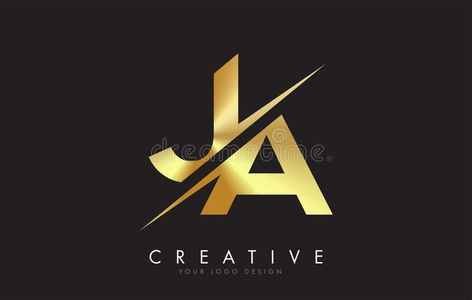 J A Logo Design, Ja Tattoo, J Logo Design Ideas, Ja Logo, Happy Birthday Banner Background, Aj Logo, Photography Name Logo, Black Background Illustration, J Logo