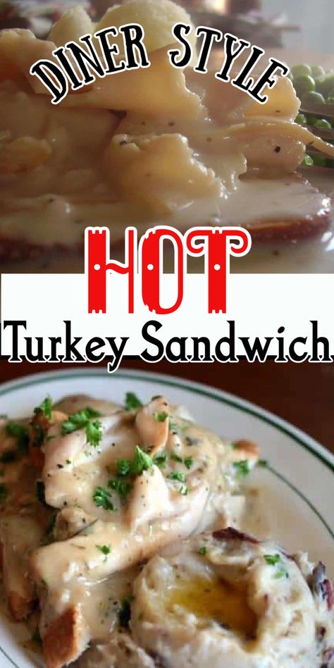 Open Faced Sandwich Turkey, Lunch Meat Turkey Ideas, Turkey Pocket Sandwich, Turkey Open Face Sandwich, Turkey Gravy Sandwiches, Sliced Deli Turkey Recipes, Open Face Hot Turkey Sandwich, Open Turkey Sandwich, Hot Open Faced Turkey Sandwich