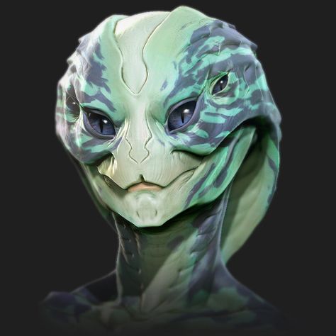 Alien Character Concept Sculpt, Deiv Calviz (David Villegas) on ArtStation at https://www.artstation.com/artwork/dORnze Alien People Concept Art, Aliens Design, Pretty Alien, Alien Character Art, Alien Original Character, Alien Race Concept Art, Aquatic Alien Humanoid, Squid Alien Concept Art, Moana Concept Art