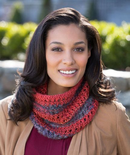 Cowl of Many Colors | AllFreeKnitting.com Knit Cowl Pattern Free, Knitted Cowl, Knitted Cowl Scarves, Knitting Patterns Free Scarf, Crochet Cowl Pattern, Cowl Knitting Pattern, Free Scarf, Cowl Pattern, Scarf Knitting Patterns